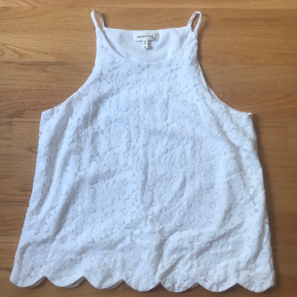 White Lacey top